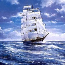 Схема вышивки «море»