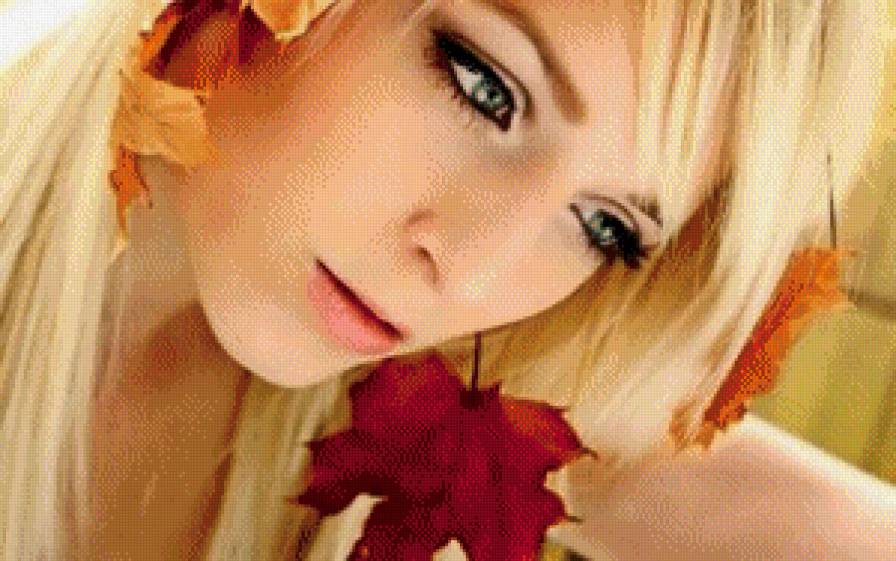 Осение мотивы - блондинка, девушка - предпросмотр