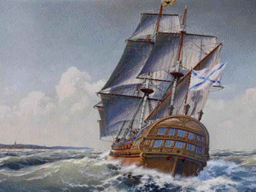 корабль - море, корабль - предпросмотр