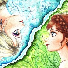 Схема вышивки «Анна и Эльза»