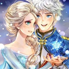 Схема вышивки «Эльза и Ледяной Джек»