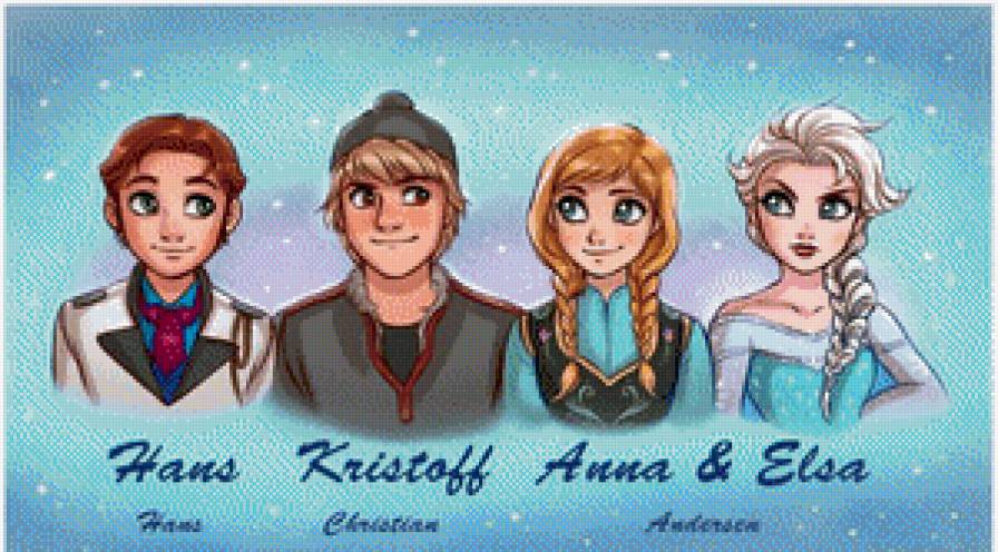 Анна, Эльза, Кристоф, Ханс - предпросмотр