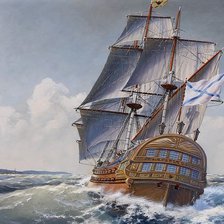 Схема вышивки «корабль»