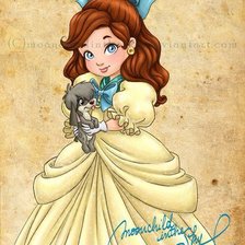 Схема вышивки «Анастасия и Пушок»