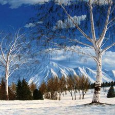 Схема вышивки «горные вершины»