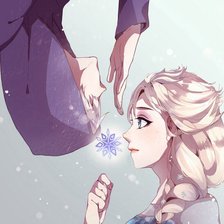 Схема вышивки «Эльза и Ледяной Джек»