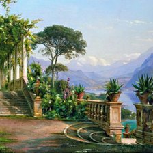 Схема вышивки «горная вилла (2 вариант)»