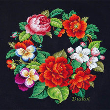 Схема вышивки «РЕТРО БУКЕТ»