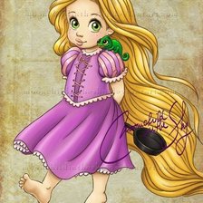 Схема вышивки «Малышка Рапунцель»