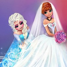 Схема вышивки «Эльза готовит к свадьбе Анну»