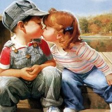 Схема вышивки «поцелуй»