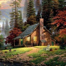 Схема вышивки «Домик»