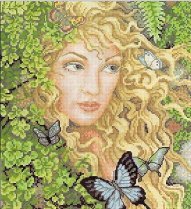 Схема вышивки «девушка весна»