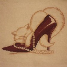 Схема вышивки «кошка»