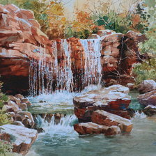 Схема вышивки «водопад»