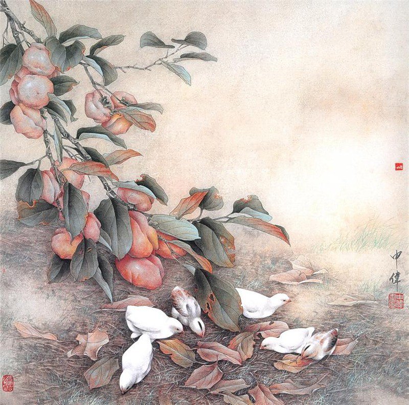 японский мотив - птицы, восток, панно, япония - оригинал