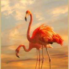 Схема вышивки «розовый фламинго»