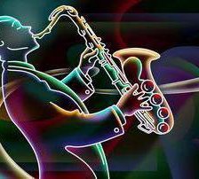 Схема вышивки «неоновый музыкант»