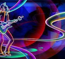 Схема вышивки «неоновый музыкант»