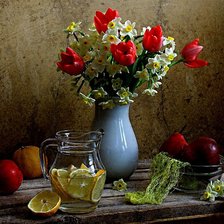 Схема вышивки «Цветы в вазе»