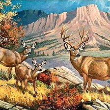 Схема вышивки «Осень в горах»