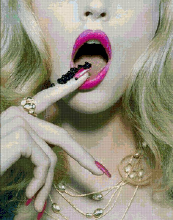 икра черная... - девушка - предпросмотр