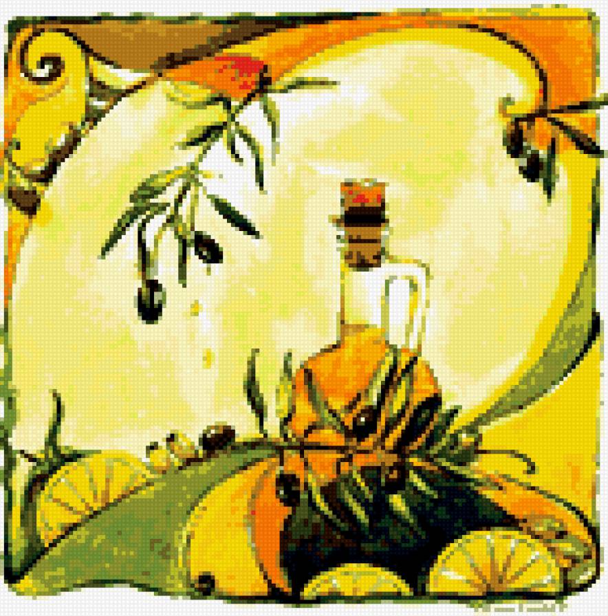 Кухня - кухня, картина, оливки - предпросмотр