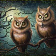 Схема вышивки «Совы»