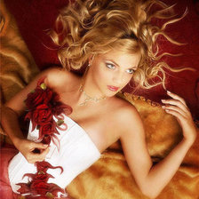 Схема вышивки «обворожительная модель»