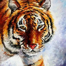 Схема вышивки «L. Afremow - tygrys na śniegu»