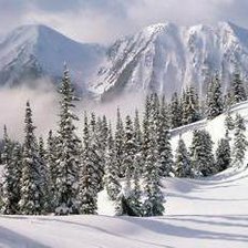 Схема вышивки «горы зимой»