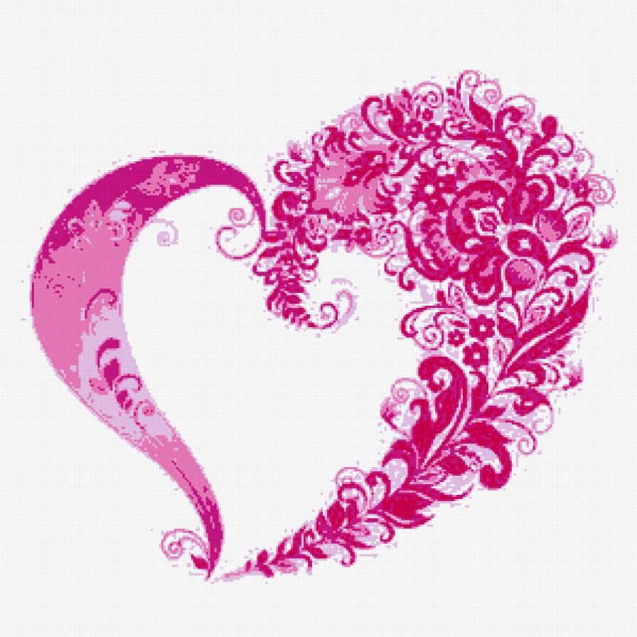 кружева любви - сердце - предпросмотр