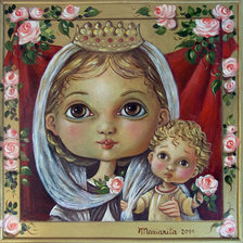 Схема вышивки «мать и дитя»
