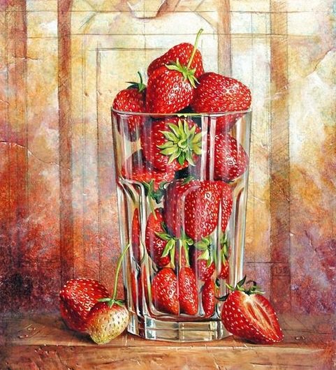 натюрморт с клубникой - оригинал