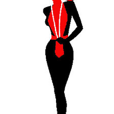 Схема вышивки «дама»