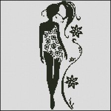 Схема вышивки «девушка»