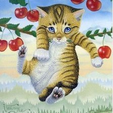 Схема вышивки «котенок»