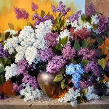 Схема вышивки «букет сирени»