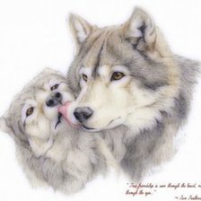 Схема вышивки «Волки»