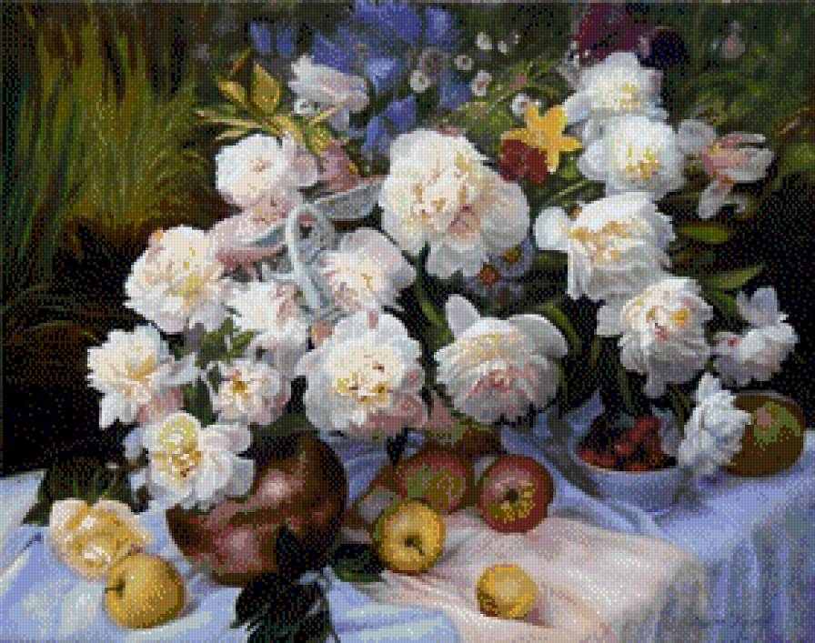 Zbigniew Kopania - martwa natura, kwiaty, peonie - предпросмотр