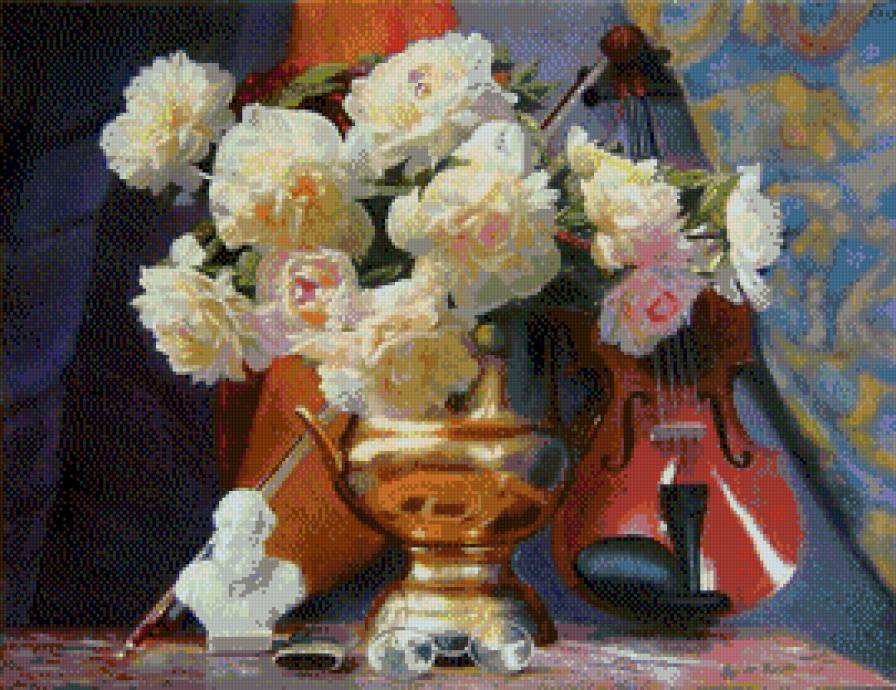 Zbigniew Kopania - kwiaty, martwa natura, peonie - предпросмотр