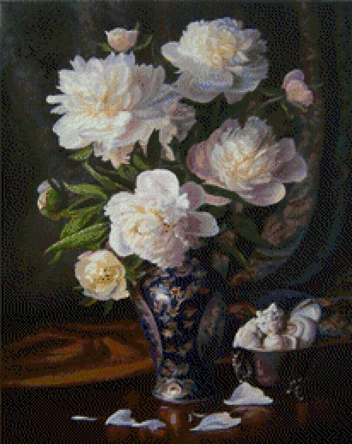 Zbigniew Kopania - kwiaty, peonie, wazon - предпросмотр