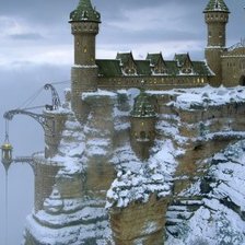 Схема вышивки «замок над обрывом»