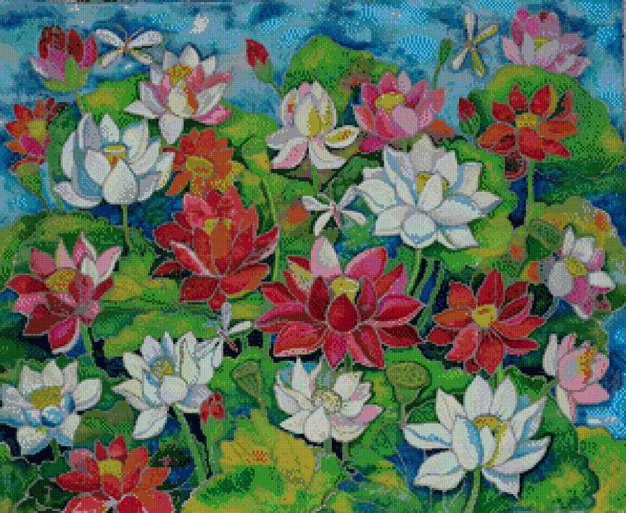 Лотосы - цветы, восток, азия - предпросмотр