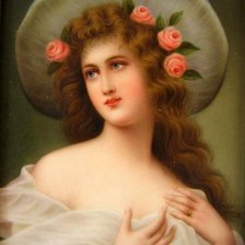 Схема вышивки «Дама»