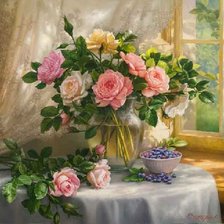 Схема вышивки «ваза с цветами»