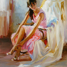 Схема вышивки «девушка»