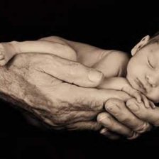 Схема вышивки «НА РУКАХ У ПАПЫ»