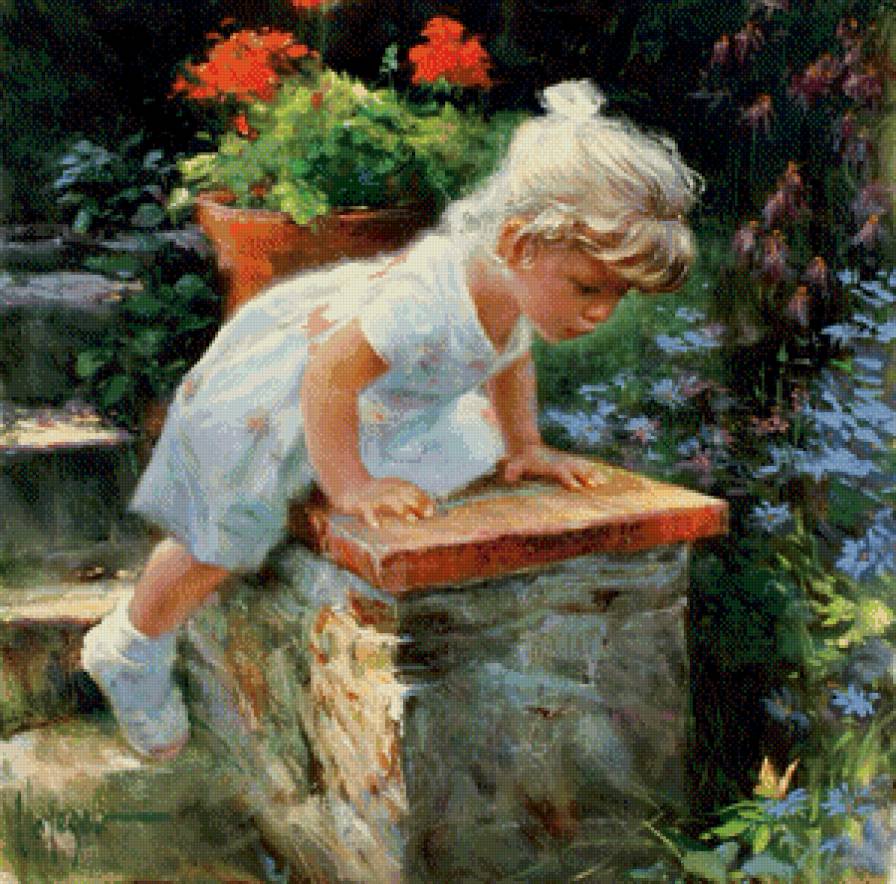 №634542 - девочка, живопись, ребенок - предпросмотр