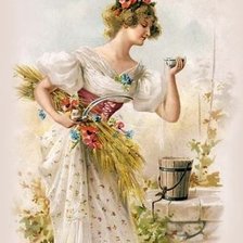 Схема вышивки «девушка»